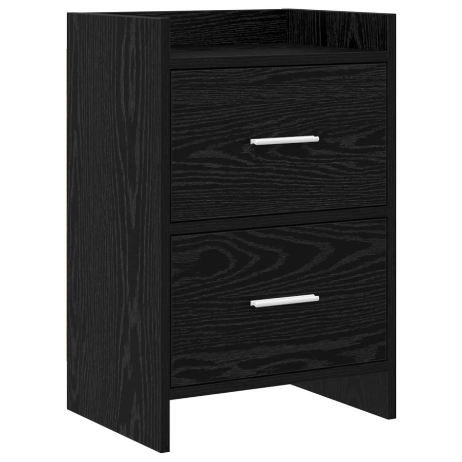 vidaXL Nachttisch aus Holzwerkstoff in Schwarz Eiche, modern, B/T/H: 40 x 30 x 60 cm - Bild 2