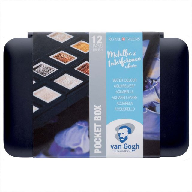 van Gogh Aquarell Set Metallic Farben mit 12 Näpfchen in Mehrfarbig - Bild 1