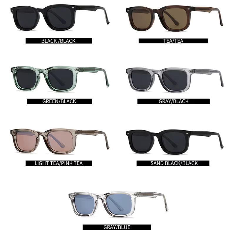 SHAUNA Sonnenbrille, quadratisch, Vollrand, Kunststoff, blau grün, Unisex, polarisiert - Bild 3