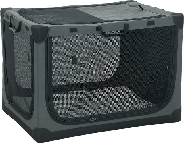 PawHut Hundebox faltbar aus 600D Oxford-Gewebe mit Kissen und abnehmbarem waschbarem Bezug in Armeegrün für Hunde und Katzen bis 38kg - Bild 1