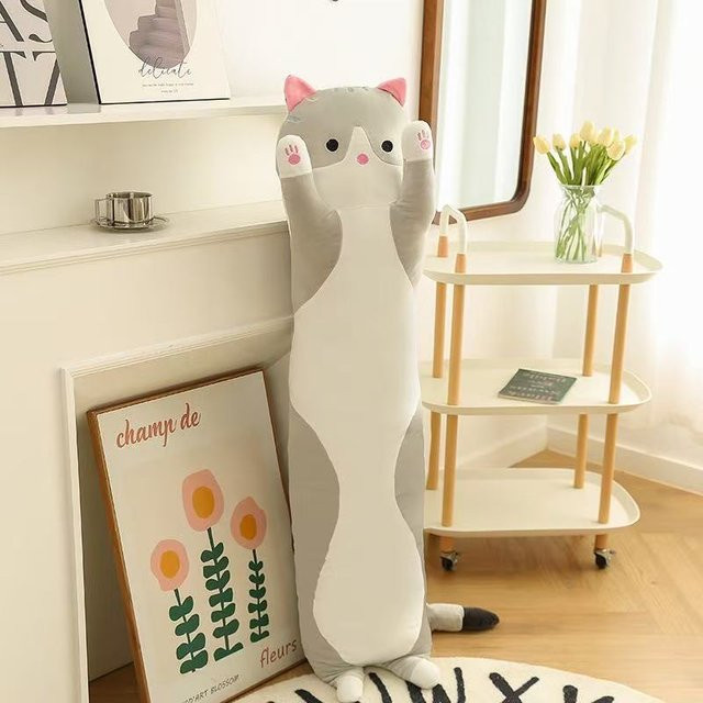 Yiran toy Lustiger Katzen Plüschtier, Grau, 50cm - Bild 1