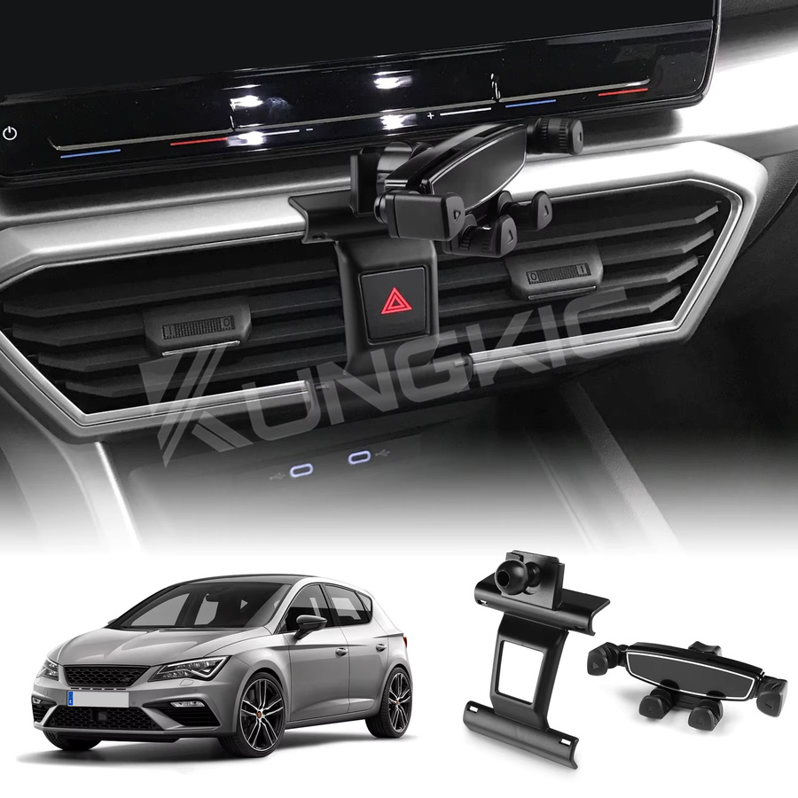Auto-Handyhalterung mit Schwerkraft-Clip für Cupra Leon, Cupra Ateca und Cupra Formentor, Farbe: Schwarz - Bild 2