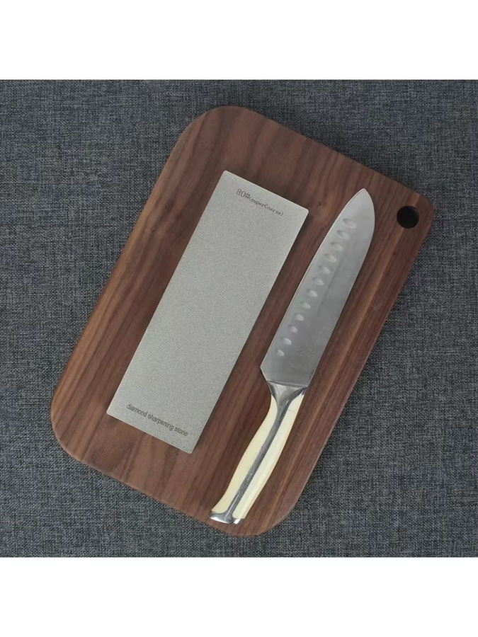 RSCHEF Diamant-Schleifstein Set mit verschiedenen Körnungen 240 400 600 1000 Grit in Grau, rutschfester Messerschärfer mit harter Basis, B/T/H: 23 x 8 x 8 cm - Bild 3