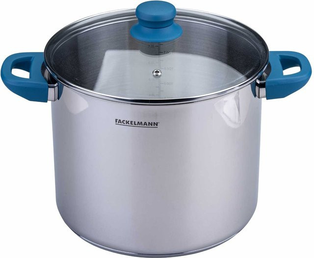 Fackelmann Kochtopf Essential mit Glasdeckel, Blau, Durchmesser: 24 cm, Volumen: 9 l - Bild 1