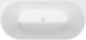 Duravit Badewanne DuraSenja oval in Weiß mit Vorwandmontage und Rückenstütze, B/H/T: 170 x 58,5 x 80 cm - Bild 1
