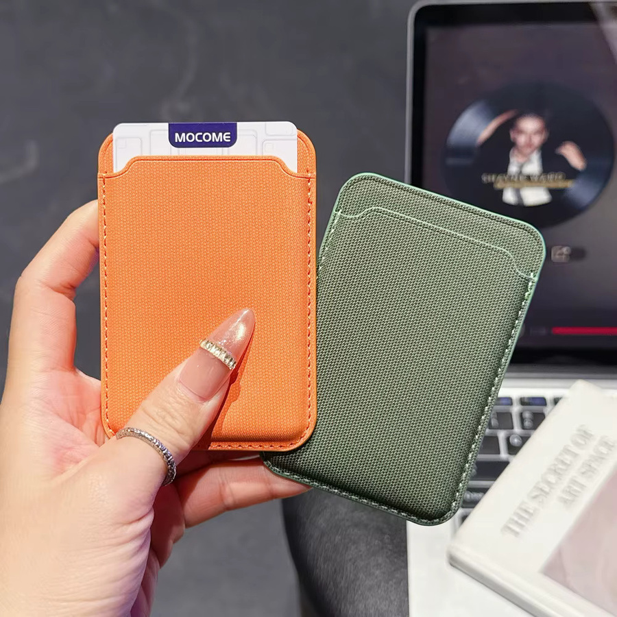 SLUTLI Magnetische Techwoven Brieftaschenhülle für iPhone 16 17 Pro Max 14 15 Plus und Samsung S25 S26 Ultra mit MagSafe Kartenhalter in Grün - Bild 1