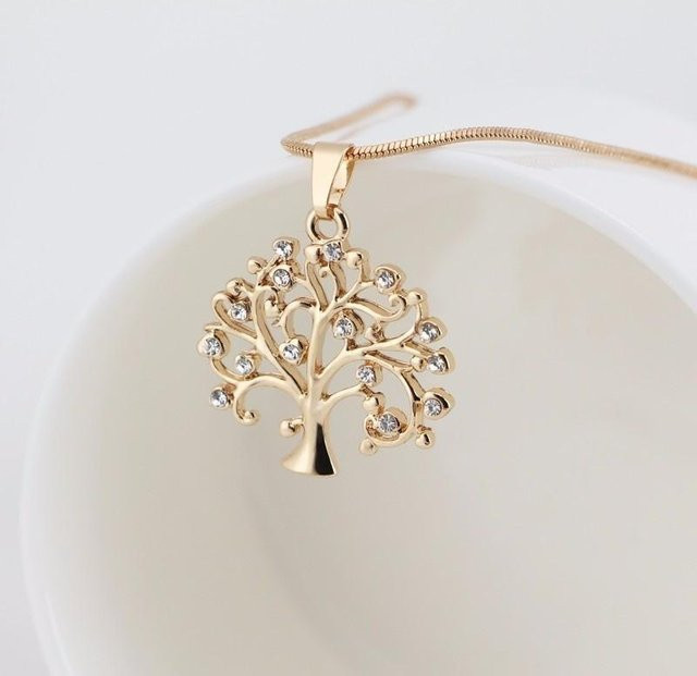 Nice Jewelry 1 Anhänger-Halskette Baum des Lebens, Gold/Roségold, Unisex - Bild 1