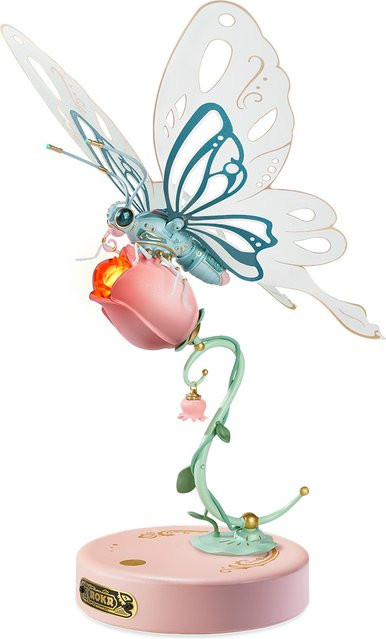Robotime Rokr Schmetterling, 3D Puzzle, Rosa / Pink - Bild 1