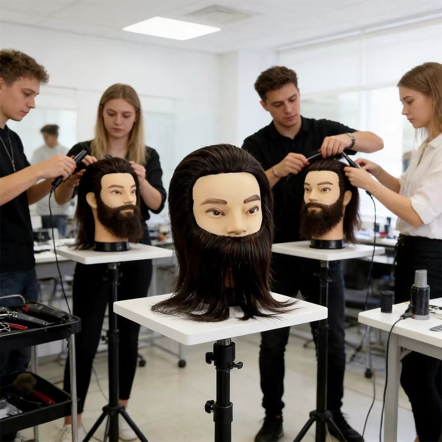 Mosalay Trainingskopf für Friseure, Herren mit Bart - Bild 4