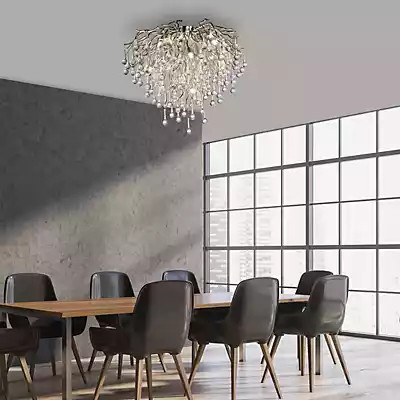 Paul Neuhaus Icicle Deckenleuchte in Silber, B/T: 50 x 50 cm - Bild 2