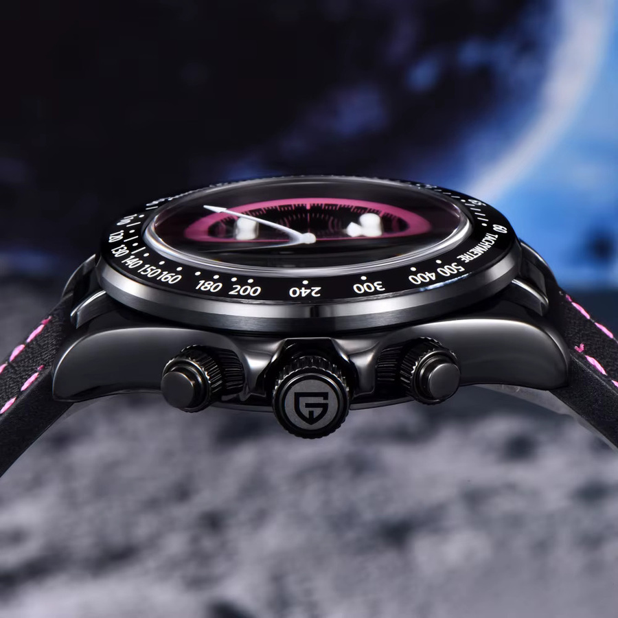 PAGANI DESIGN Chronograph, Quarz, Edelstahl, Saphirglas, Herren, Schwarz - Bild 3