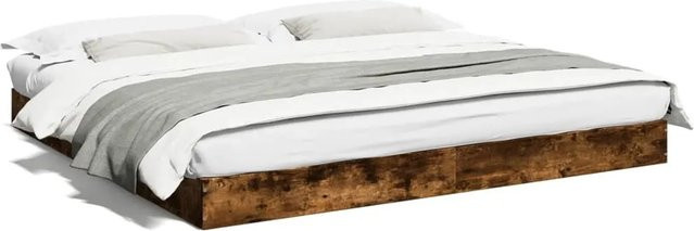 vidaXL Bettgestell aus Holzwerkstoff in Räuchereiche, B/T/H: 180 x 200 x 170 cm - Bild 1
