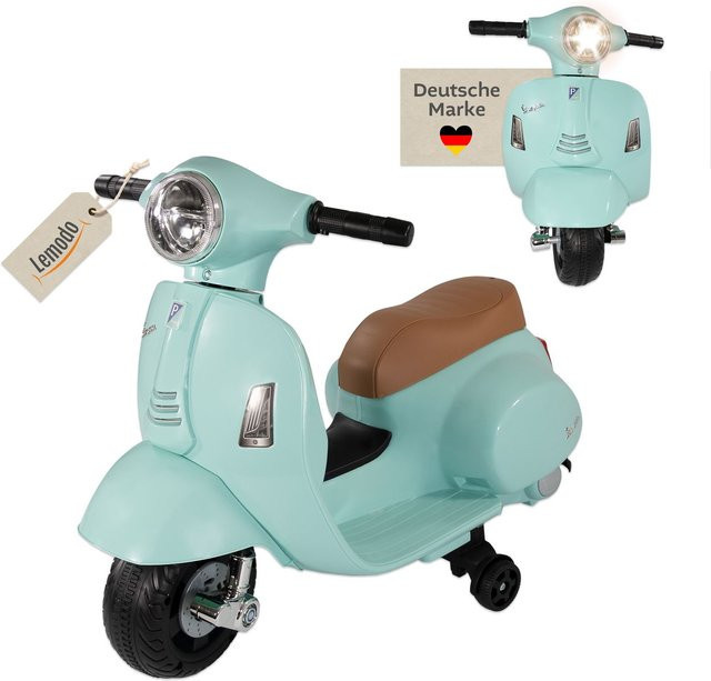 Lemodo Vespa Elektrofahrzeug grün mit Licht und Sound ab 18 Monaten - Bild 1