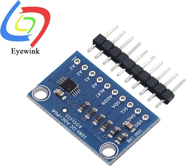 EYEWINK ADS1115 Ultra-Kleiner 16-Bit-Präzisions-Analog-Digital-Wandler ADC Entwicklungsboard-Modul mit 4 Kanälen in Blau - Bild 1