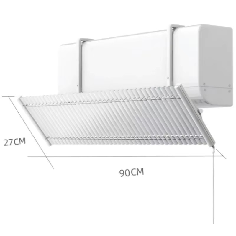 Aluminium Lamellen Klimaanlage Windschutzscheibe als Luftabweiser und Schallwand in Weiß - Bild 5