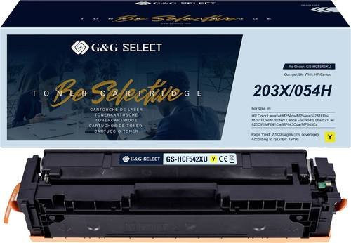 G&G Toner Cartridge Gelb Kompatibel mit HP 203X CF542X 054H GS-HCF542X(U) - Bild 1