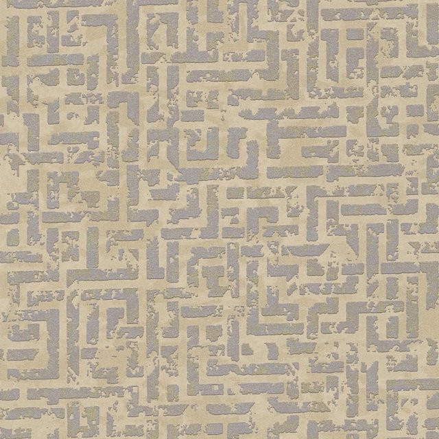 Profhome Grafik Tapete mit metallischen Akzenten in Braun, Silber und Beige, modernes Abstract-Design, Vlies-Tapete, Breite: 0,53 m, Länge: 10,05 m - Bild 1