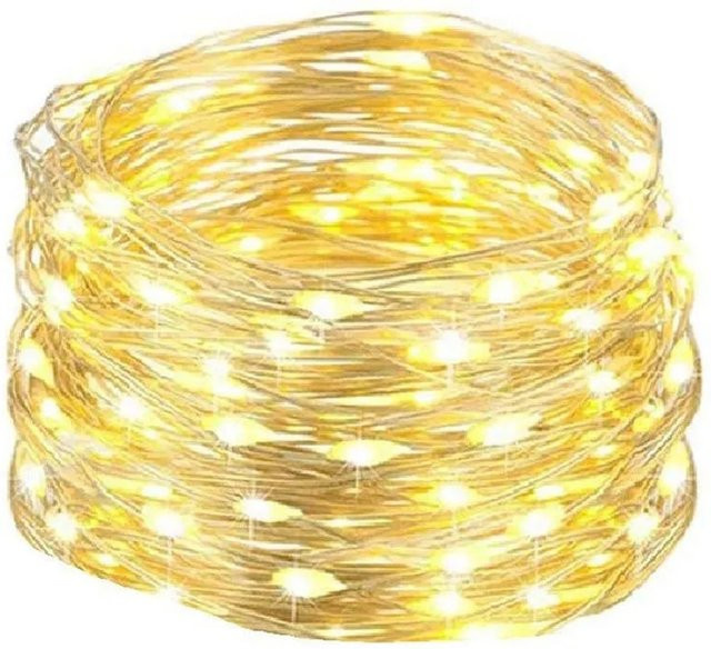 Salcar Solar LED Lichterkette für Außen mit 200 LEDs in Warmweiß, 20 Meter - Bild 1