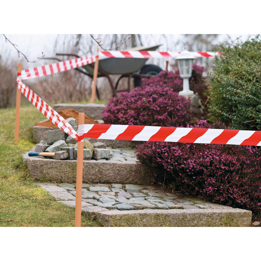 tesa Absperrband Signal rot/weiß B: 8,0 cm, L: 100 m - Bild 2