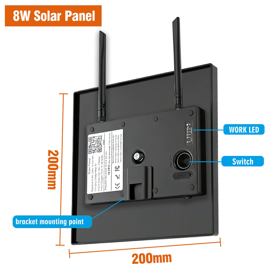 LILYGO 8W Solarpanel mit Akku für den Außenbereich in Schwarz, wasserdicht, kompatibel mit Heltec V3 V4 LoRaWAN Meshtastic RAK4630 und ESP32 - Bild 3