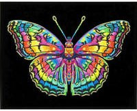 Diamond Painting Schmetterling in Neonfarben und Schwarz von Carletto zum Basteln - Bild 1