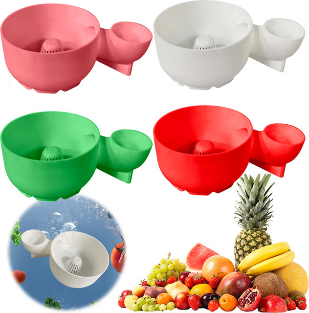 Salatschleuder von APWIKOGER in Weiß aus Kunststoff, runder Gemüsewaschspinner und Reinigungskorb für Obst und Lebensmittel, Durchmesser: 23,0 cm, Höhe: 8,5 cm, Tiefe: 4,0 cm - Bild 1