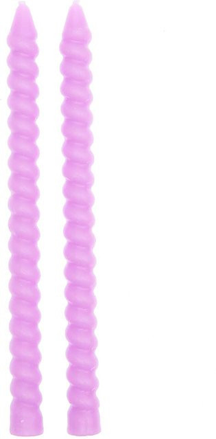 Rico Design Spiralkerzen in Flieder, Höhe: 18 cm, Durchmesser: 1,4 cm - Bild 1