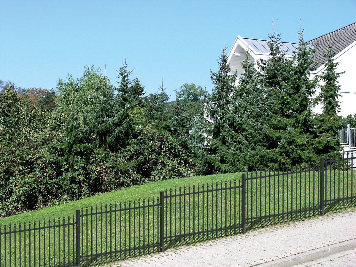 GAH ALBERTS Zaunelement Chaussee Aluminium zum Aufschrauben, Schwarz, B: 120 cm, H: 200 cm - Bild 4
