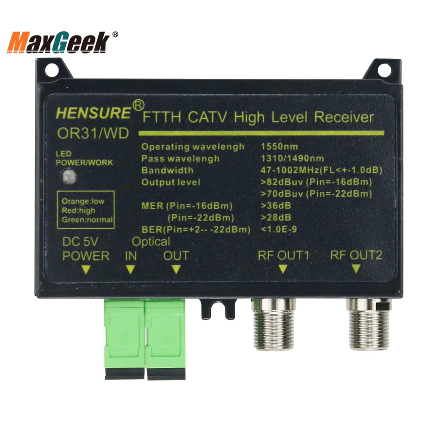 Maxgeek HSaint OR31WD CATV Optischer Empfänger für FTTH WDM-Technologie in Schwarz - Bild 2