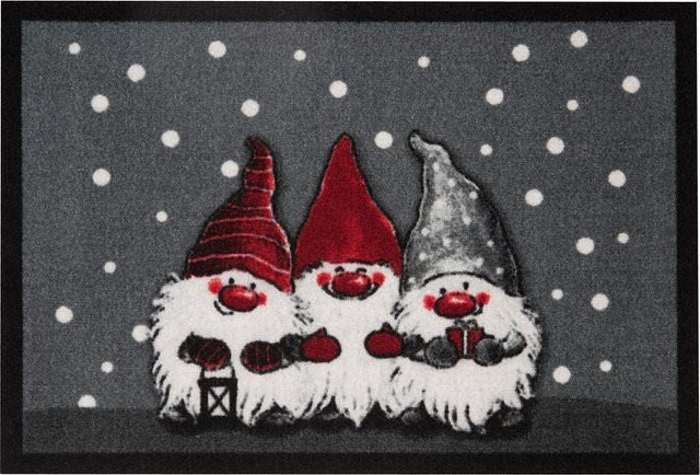 NYVI Fußmatte Printy Christmas, rutschfest und waschbar, für Innen und Außen, B/B: 40 x 60 cm - Bild 1