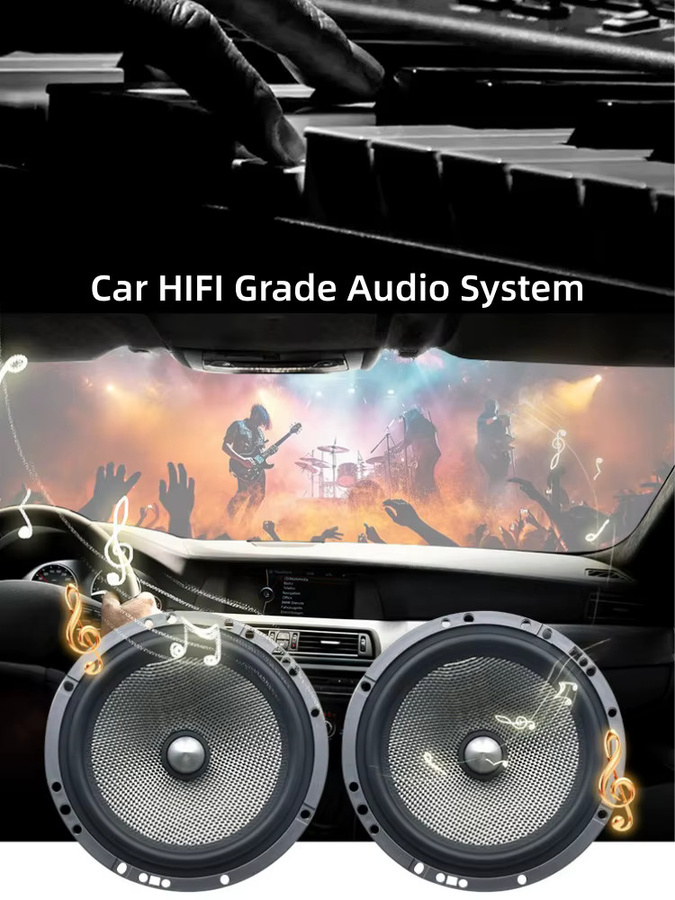 KUERL 6,5 Zoll 2-Wege-Auto-Koaxiallautsprecher-Set in Schwarz mit 140 W High Fidelity Stereo Sound - Bild 5