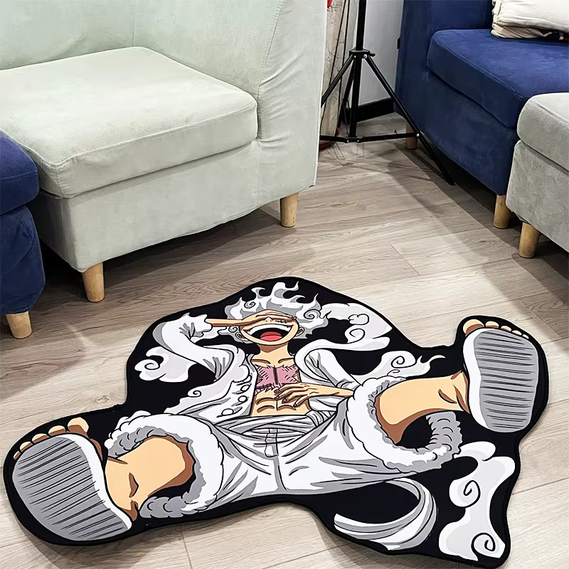 Bandai One Piece Luffy Gear 5 Plüsch-Anime-Teppich, rutschfest und weich, mehrfarbig - Bild 2