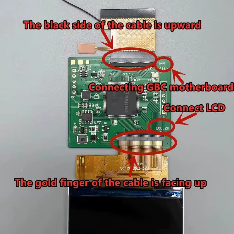 ZCGM IPS-LCD-Bildschirm mit hoher Helligkeit für Nintendo Gameboy Color GBC, ohne Modifikation erforderlich - Bild 2