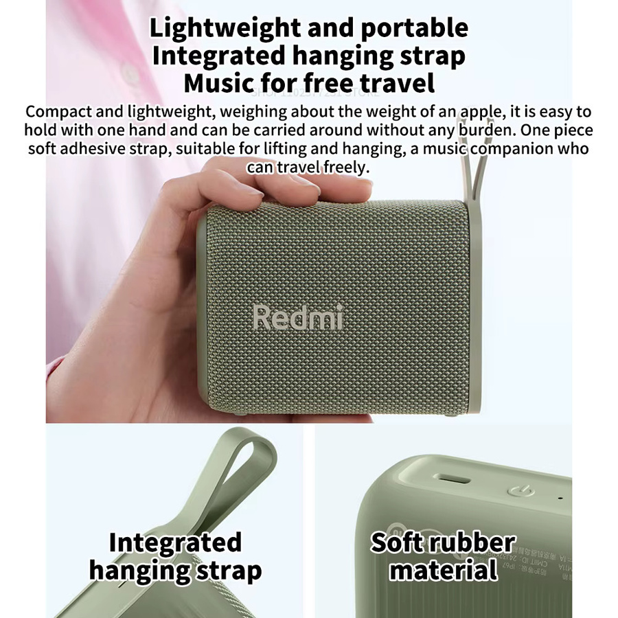 Xiaomi Redmi Tragbarer Bluetooth-Lautsprecher IP67 Stereo Sound mit RGB-Beleuchtung und TWS-Konnektivität, Grün/Mehrfarbig - Bild 3