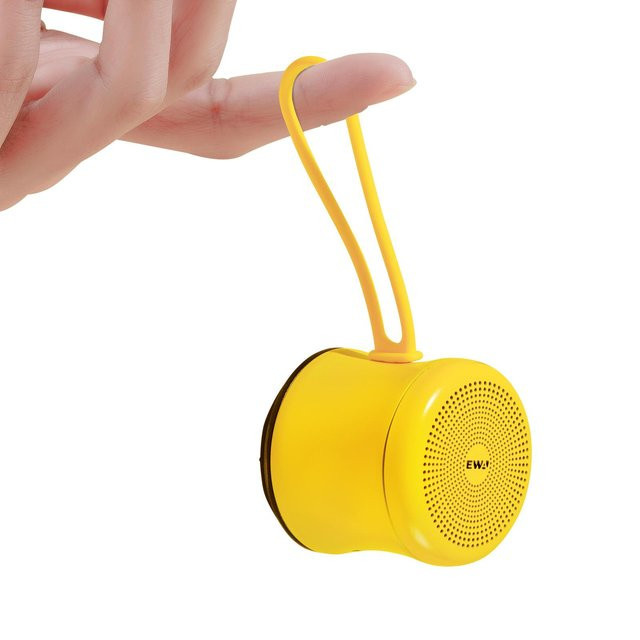 EWA A119 Mini Bluetooth-Lautsprecher IPX7 Wasserdicht, Tragbarer Kabelloser Stereo-Lautsprecher in Gelb - Bild 1