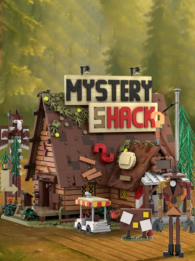 GOBRICKS MOC The Mystery Shack Bauset Mystery Lodge Kabinenmodell Mehrfarbig - Bild 3