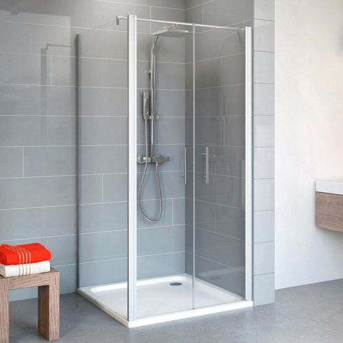 Schulte Pendeltür Alexa Style 2.0 aus Glas in Silber und Transparent, B: 80 cm, H: 192 cm - Bild 1