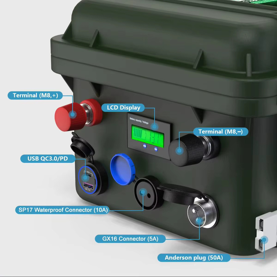 KEZIMO 12V 140Ah LiFePO4 Trolling-Motor-Batterie mit Bluetooth für Fischfinder und Angelboote - Bild 3