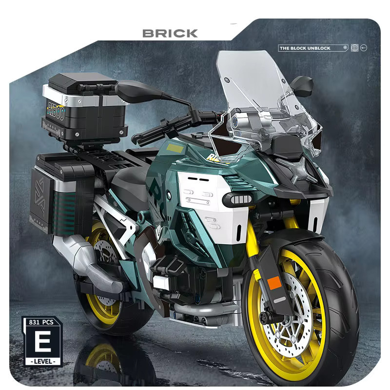 Xturboman Motorrad R1300GS ADV, Baustein-Modell, 1:8 Maßstab, Fahrzeug - Bild 3