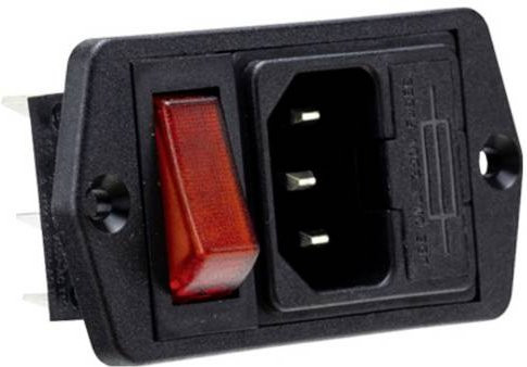 Bulgin Netz-Steckverbinder BVA01/Z0000/02 in Schwarz - Bild 1