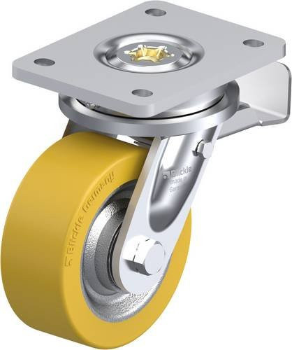 Blickle Lenkrolle LO-SETH 125K-ST mit Feststeller, Rad-Durchmesser: 12,5 cm, Tragfähigkeit: 500 kg - Bild 1
