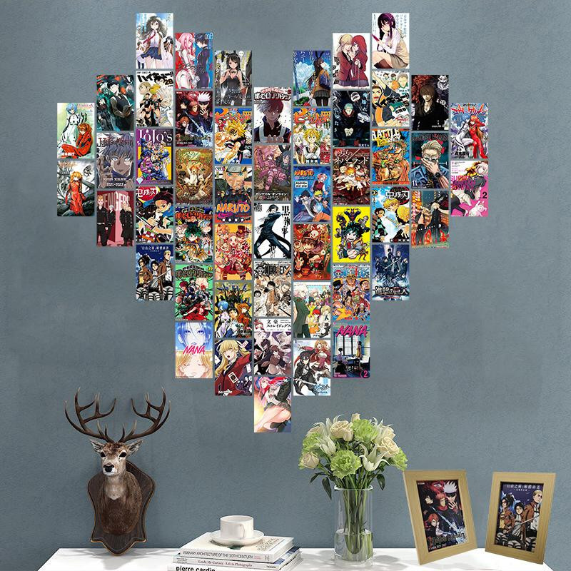 50 Stück Anime Manga Panel Wand Collage Kit Sunshine Days in Multicolor zur DIY Kunst Dekoration für dein Wohnzimmer oder Schlafzimmer - Bild 2