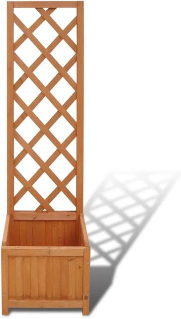vidaXL Pflanzkübel mit Rankhilfe in Braun, B/T/H: 40 x 30 x 135 cm - Bild 1