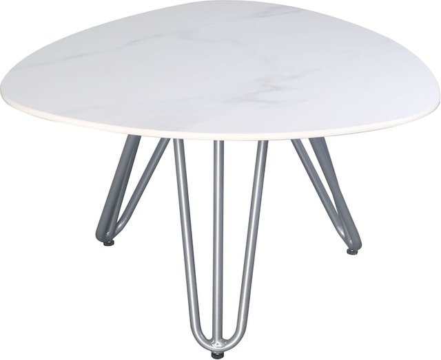 Garden Pleasure Gartentisch Silena Oval Weiß-Grau B/T: 68 x 68 cm - Bild 1