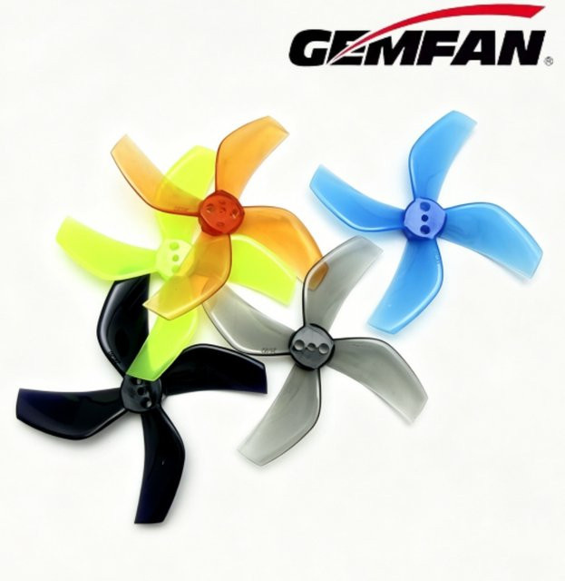 GEMFAN Propeller, 8-teiliges Set, 4-Blatt-PC-Propeller, Gelb, Bunt / Mehrfarbig - Bild 1