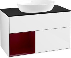 V&B Waschtischunterschrank Finion 100 in Weiß lackiert, B/T/H: 100 x 50,1 x 50,1 cm - Bild 1