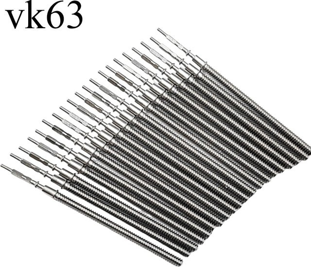 Uhrenaufzugsschaft Ersatz Stahl, Edelstahl, Silber, passend für VK63 Uhrwerk - Bild 1