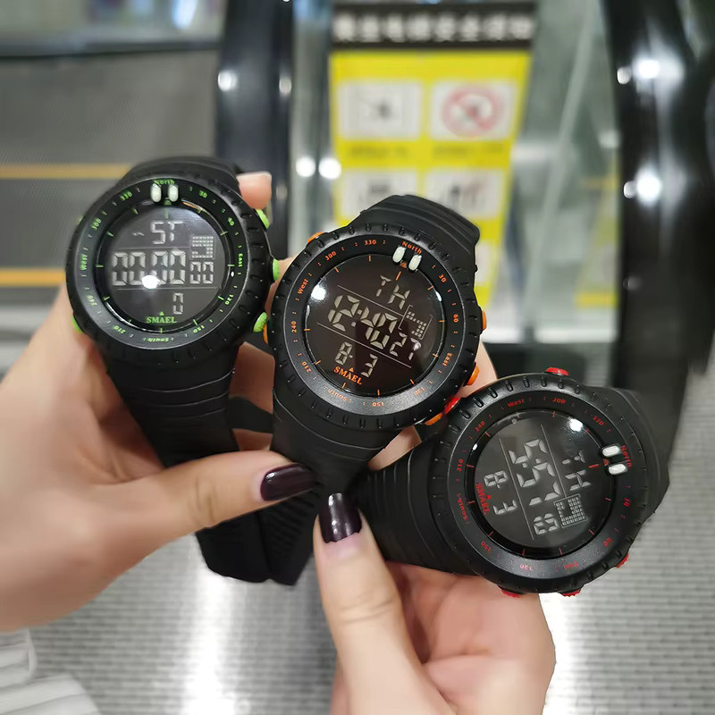 SMAEL Digitaluhr Chronograph, Schwarz, Kunststoff, Silikon, Herren - Bild 3