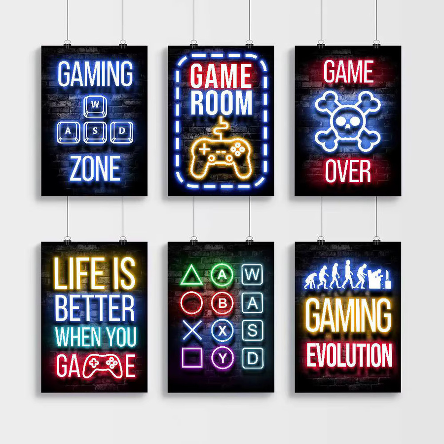 Moetch Modernes Filmplakat im Neon-Design als Wandkunst für dein Wohnzimmer oder Studierzimmer - Bild 3