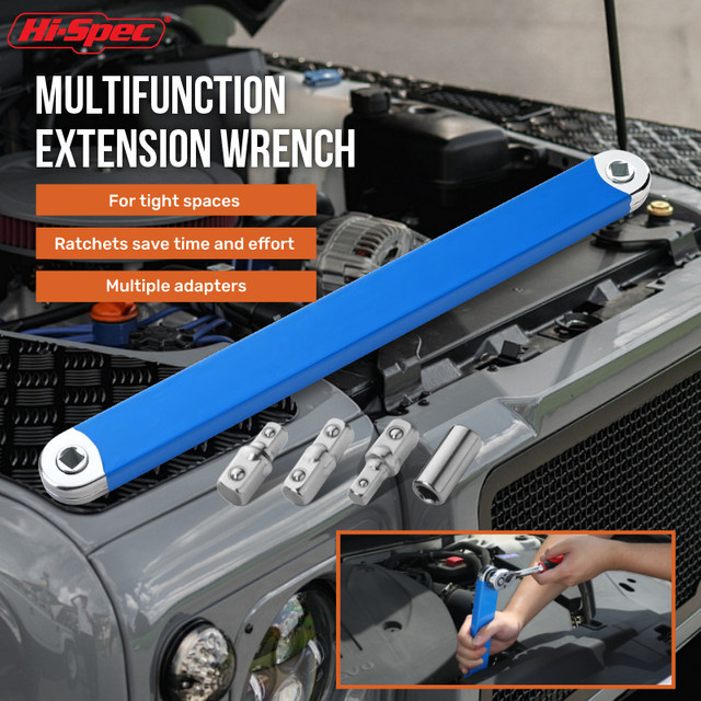Hi-Spec Offset Ratsche und Drehmoment Verlängerung Wrench Set Mechanische Werkzeuge Steckschlüssel Set für Auto und Handwerk - Bild 1